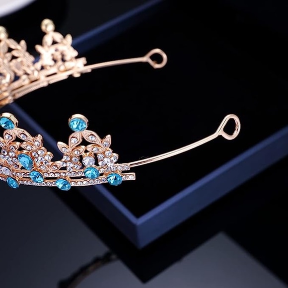 Something Blue Wedding Tiara - Picture 7 of 9